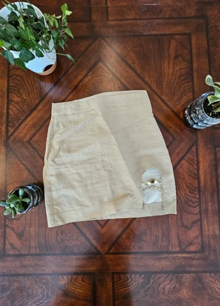 Mini jupe , marque zara , taille XS , couleur beige, pour femme, brand: Zara, condition: Very good, size: XS / 34 / 6, €5.00, €5.95 includes Buyer Protection