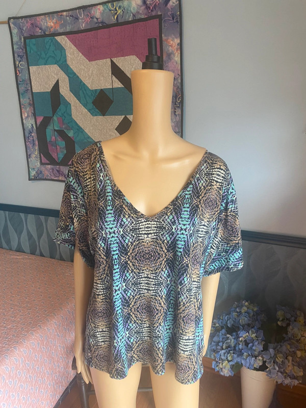 Short sleeve print top 1