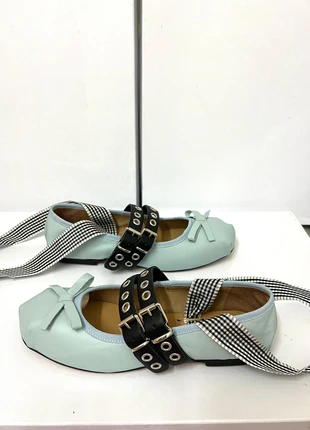 Ballerine Divine Follie in vera pelle - Made in Italy - Con nastri rimovibili, marca: Vera Pelle, estado: Novo sem etiquetas, tamanho: 37, €35.00, €37.45 inclui Proteção do Comprador