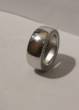 Bague en argent 925 style alliance – zirconium – taille 50 – design moderniste, marca: non signé, estado: Bueno, tamaño: 16,1 mm Ø / 10,5, 36,00 €, 38,50 € Protección al comprador incluida