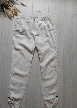 Mango pure 100% linen pants cottage core vintage spring summer beige M, merk: Mango, staat: Heel goed, maat: M / 38 / 10, € 6,00, € 7,00 inclusief Kopersbescherming