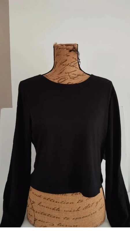 Top haut Tee shirt court noir taille xl Ardene - photo numéro 3