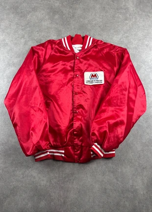 Veste teddy vintage rouge taille M homme Hartwell made in USA nylon varsity jacket - JAC0655, brand: Varsity, condizioni: Ottime, taglia: M, €20.00, €21.70 include la Protezione acquisti Pro