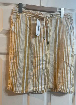 Papaya brand new with tags linen blend stripped mustard skirt with pockets size 12, brand: Papaya, condition: New with tags, size: L / UK 16-18, £5.99, £6.99 includes Buyer Protection