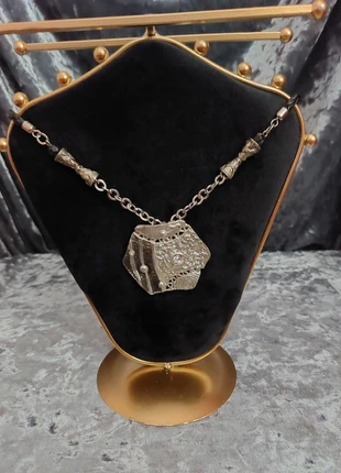 Silver Statement Necklace | Abstract Pendant | Boho Chunky Jewellery, condition: Very good, €6.50, €7.53 includes Buyer Protection