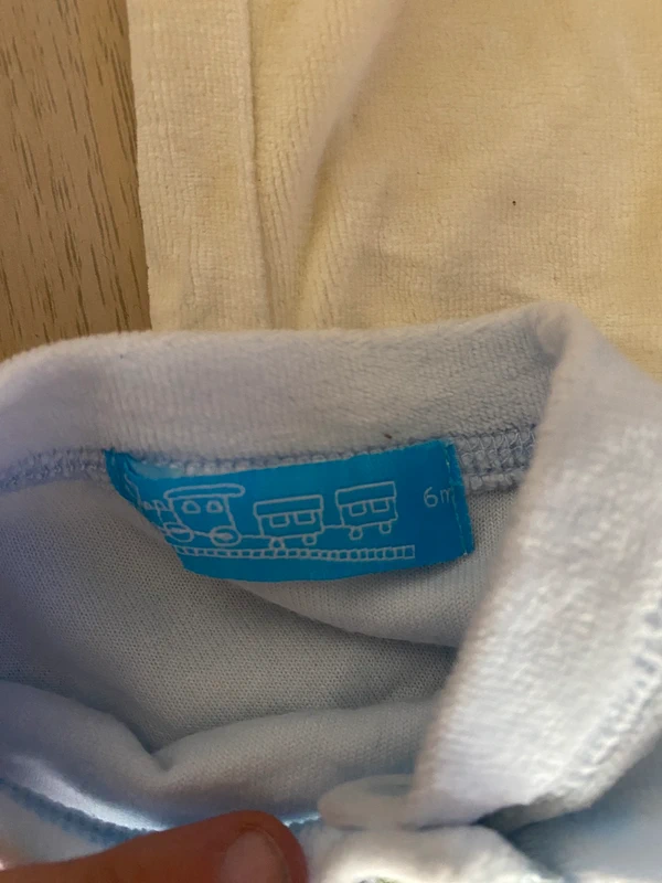 Bébé pyjama garçon chemise 6 mois carreaux bleu jaune - photo numéro 3