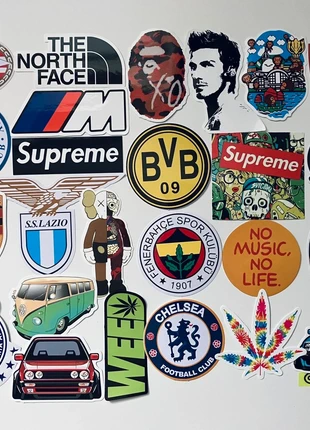 Stickers logo voetbal auto MK1 MK2 hypebeast decoratie laptop sticker pack, staat: Nieuw met prijskaartje, maat: Universeel, € 7,50, € 8,58 inclusief Kopersbescherming