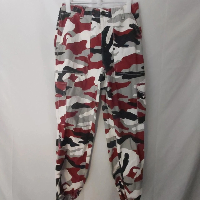 Red Camo Jogger Pants 1