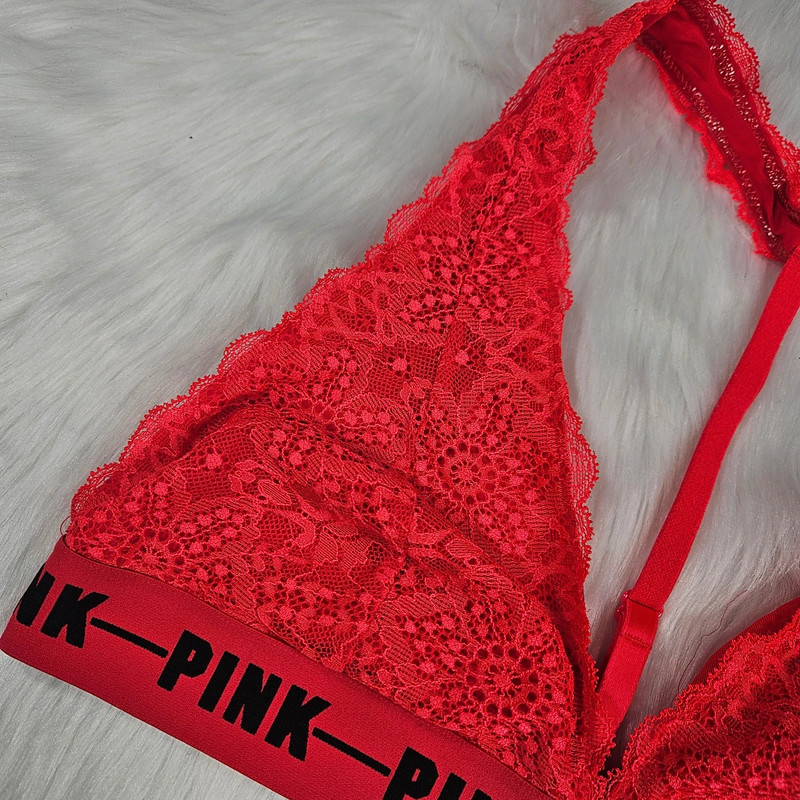 Victoria's Secret PINK Red Lace Bralette 3