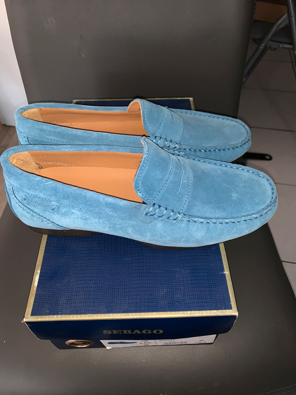 Mocassins Sebago bleu ciel taille 40 Vinted