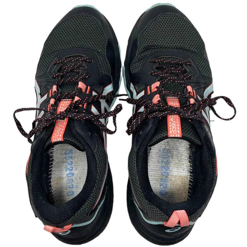 Asics womens black running shoes shop