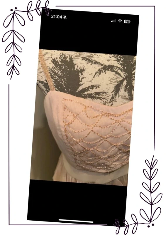 Robe habillée en tulle chic rose poudrée - photo numéro 7