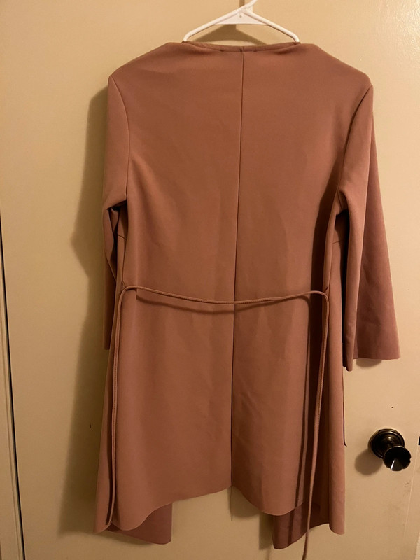 Khaki waist tie duster coat 3