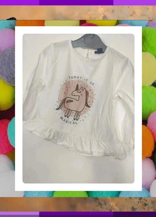 Linda camiseta niña unicornio 🩷, marque: Kiabi, état: Très bon état, taille: 9-12 mois / 74 cm, 2,00 €, 2,80 € Protection acheteurs incluse