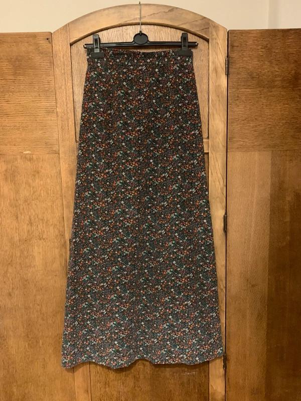 Vintage Flower Maxi Corduroy Skirt | Vinted