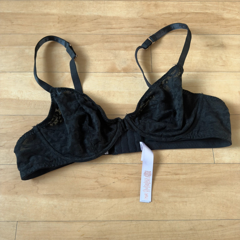 savage x fenty underwire mesh bra in black leopard print | Vinted