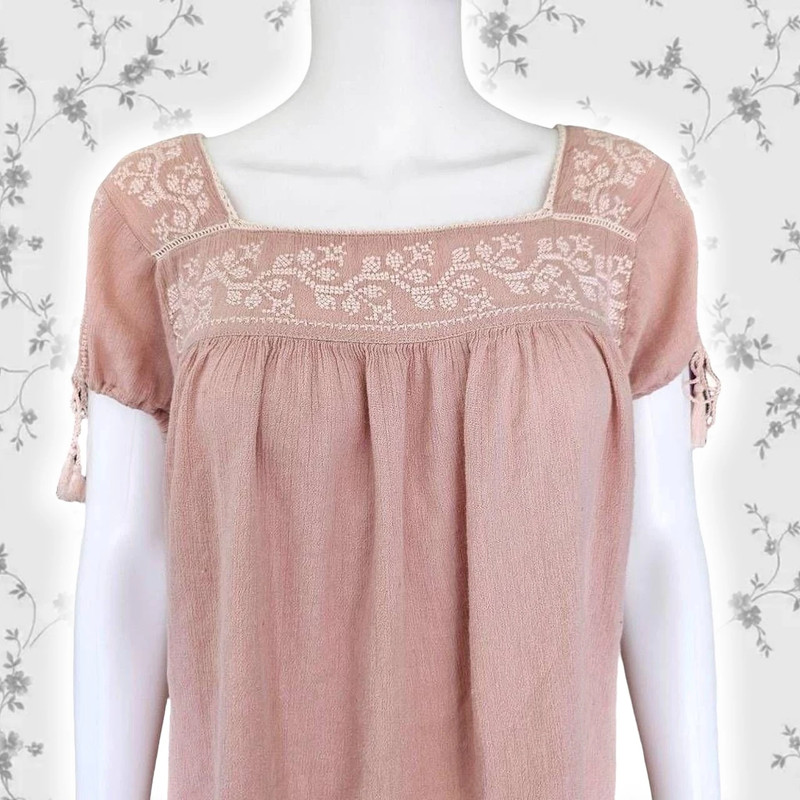 fairy flowy embroidered blouse 2