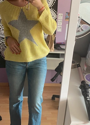 Pull en maille Col V à étoile argentée façon Carla Giannini , brand: Carla Giannini, condition: Very good, size: XS / 34 / 6, €10.00, €11.20 includes Buyer Protection