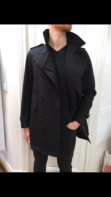 trench-coat homme Uniqlo noir XS 4