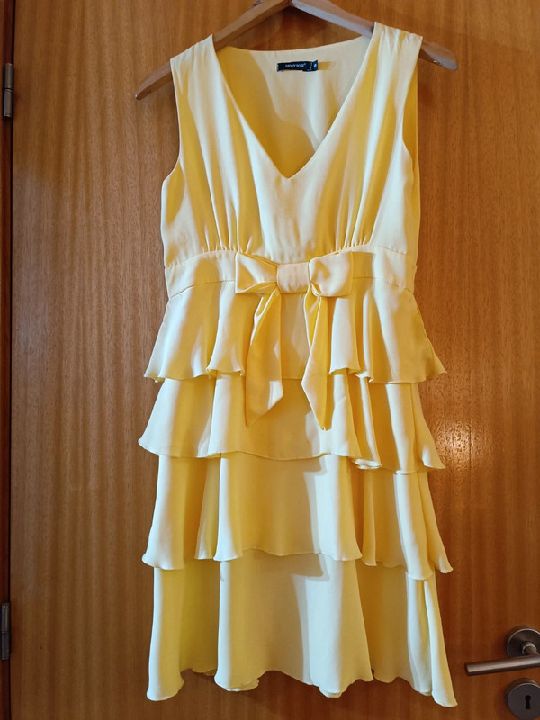 Vestido de cerimónia amarelo Denny Rose 1