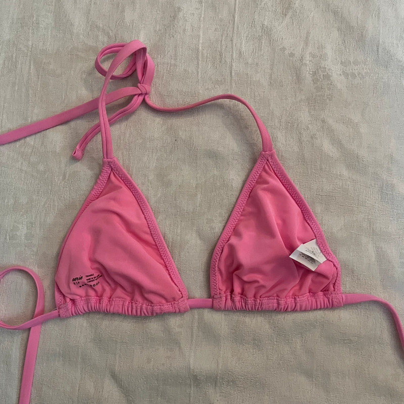 Pink triangle bikini top 3