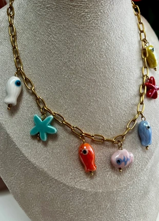 🐡 Collier Gloups, marque: nyrabijoux, état: Neuf avec étiquette, 9,00 €, 10,15 € Protection acheteurs incluse