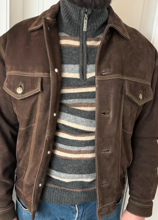 Veste homme en cuir nubuck véritable - Kiabi vintage - Taille 48/50 (M), brand: Vintage Dressing, condition: Very good, size: M, €90.00, €95.20 includes Buyer Protection Pro