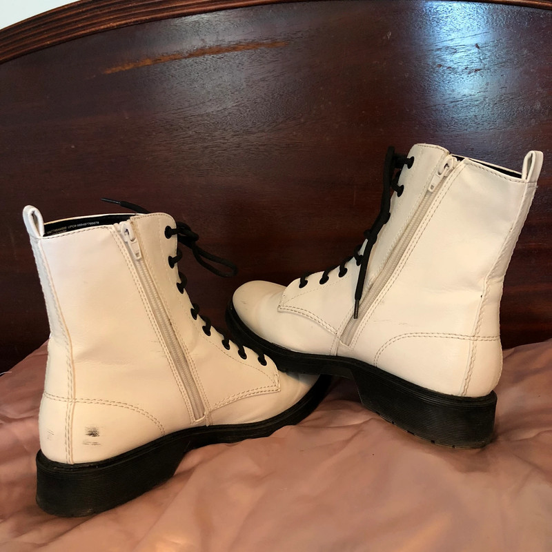 Time and Tru white combat boots 3