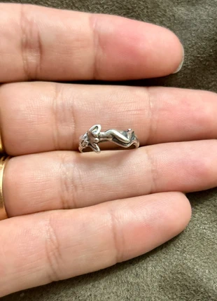 Bague femme allongée en argent massif, marca: Argent, estado: Muito bom, tamanho: 15,3 mm Ø / 8, €23.50, €25.38 inclui Proteção do Comprador Pro