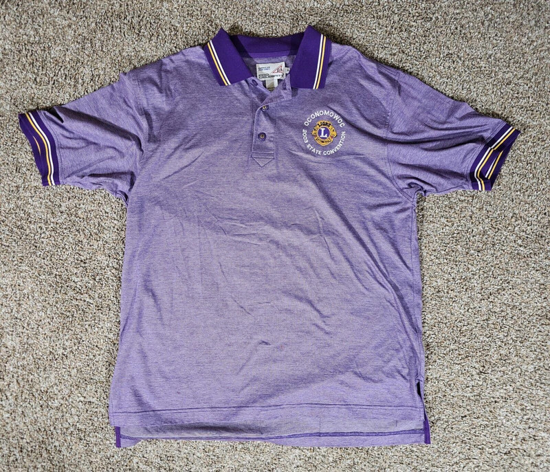 2003 Oconomowoc Lions Club State Convention Purple Polo 1