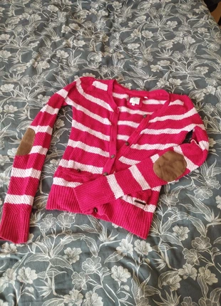 Cardigan marinière America Today rouge et blanc, marke: America Today, zustand: Sehr gut, größe: XS / 34 / 6, 5,00 €, 5,95 € inklusive Vinted-Käuferschutz
