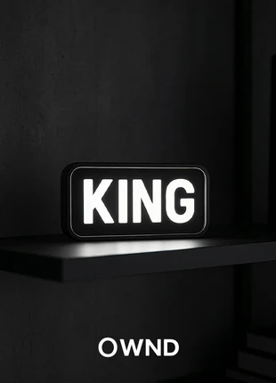 KING Light Sign - 14 cm - Room & Gaming Setup Decoration, marca: ownd, estado: Nuevo con etiquetas, 14,90 €, 16,35 € Protección al comprador Pro incluida