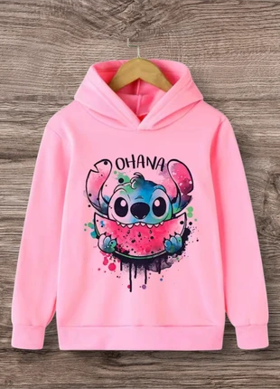 Sweat à capuche rose manches longues Stitch Pastèque 4 ans neuf, brand: sans marque, condition: New without tags, size: 4 years / 104 cm, €15.00, €16.45 includes Buyer Protection