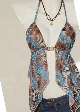 Top dos-nu à imprimé animalier – style y2k tendance, brand: eclya, condition: Very good, size: S / 36 / 8, €22.90, €24.75 includes Buyer Protection