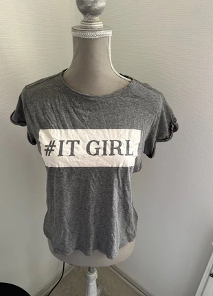 T-shirt gris femme Mango, brand: Mango, condition: Very good, size: S / 36 / 8, €2.00, €2.80 includes Buyer Protection