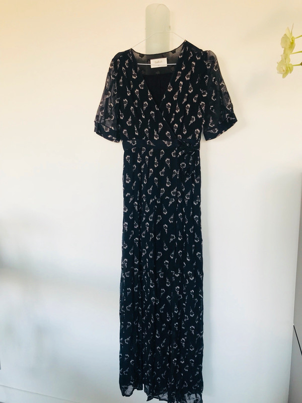 Robe longue Ba sh Madona Noire Soie