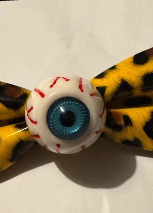 NEW - Hair Barrette Eyeball Clip Yellow Leopard Animal Print, condition: New with tags, €3.00, €3.85 includes Buyer Protection