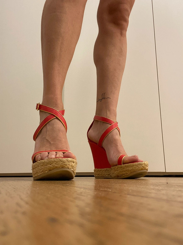 Sandali alti rossi Made in italy 2