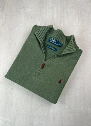 Pull Ralph Lauren vert col zippé coton logo rouge brodé L homme old money, marque: Ralph Lauren, état: Très bon état, taille: L, 69,00 €, 73,15 € Protection acheteurs (Pro) incluse