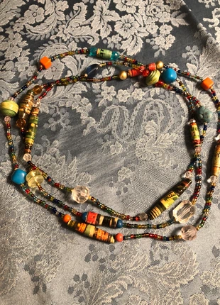 African paper beads handmade necklace, marque: Ethnic, état: Neuf sans étiquette, 15,00 €, 16,45 € Protection acheteurs incluse