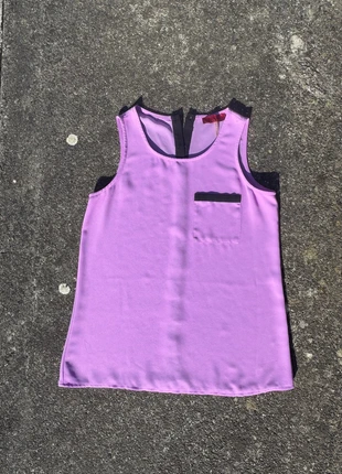 Lavender Sleeveless Top with Black Back Buttons – AKIRA, brand: Akira, condition: New without tags, size: S / 36 / 8, €3.50, €4.38 includes Buyer Protection
