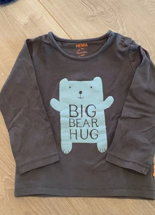 Tshirt manches longues Hema 74cm marron, brand: Hema, condition: Good, size: 9-12 months / 74 cm, €1.00, €1.75 includes Buyer Protection