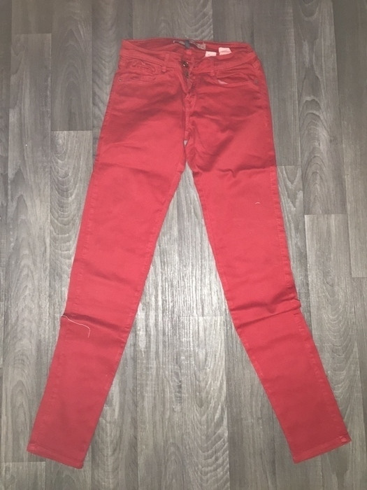 Jean slip rouge Zara 1