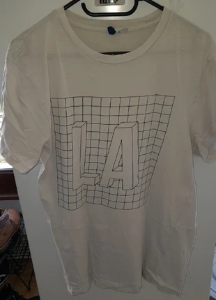 t-shirt blanc L A, marca: H&M Divided, estado: Bueno, tamaño: S, 3,00 €, 3,85 € Protección al comprador incluida