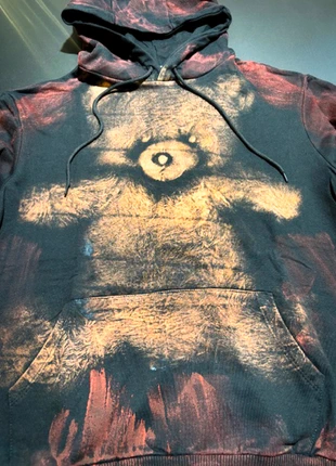 Dark Grey Hand Painted Look Hoodie Abstract Bear Graphic Print Jumper, marca: Vintage Dressing, estado: Muy bueno, tamaño: L, 33,00 €, 34,65 € Protección al comprador Pro incluida