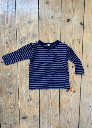 Blauw gestreept shirt, marca: Zeeman, estado: Muy bueno, tamaño: 1-3 meses / 56 cm, 2,00 €, 2,80 € Protección al comprador incluida