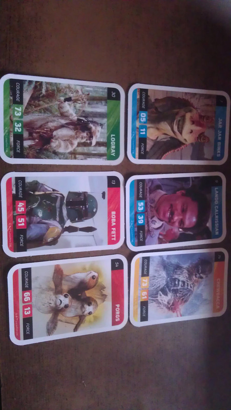Lot 6 cartes collection  "Star Wars" 1