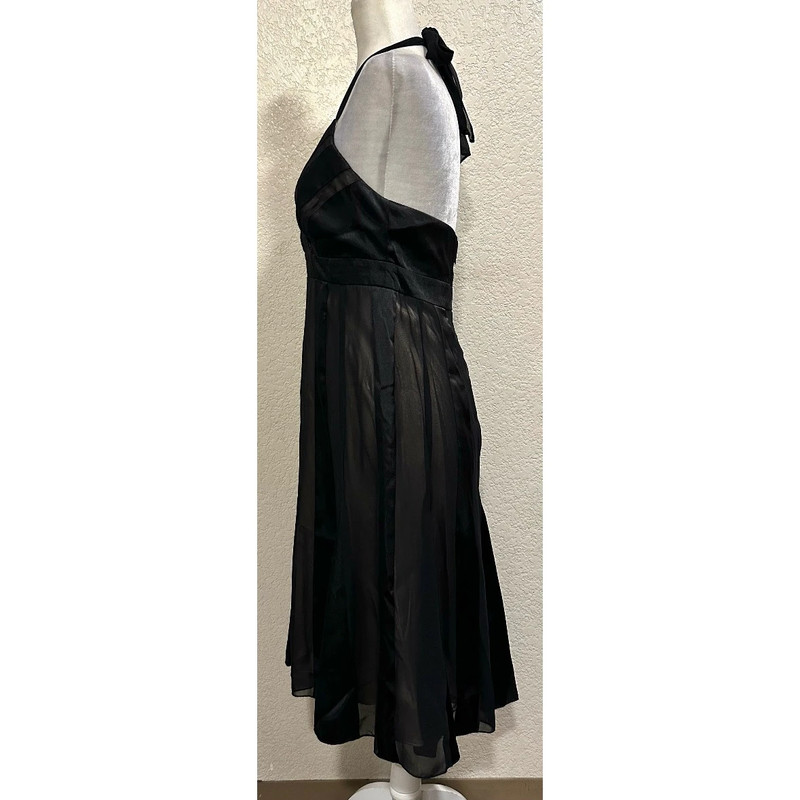 AGB Dress Vintage 90s Black Chiffon Halter Party Dress 3