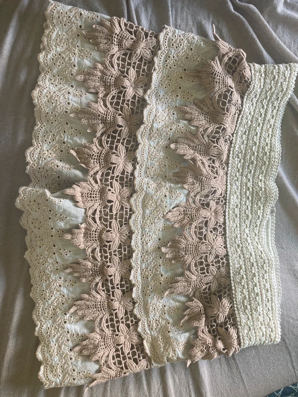 Beige low-waist shorts