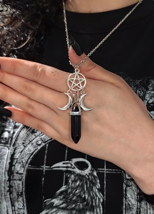 Gothic Stone Moon Necklace, brand: gothic, condition: New without tags, £6.50, £7.53 includes Buyer Protection